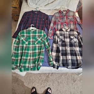 3 FLANNEL SHIRT BUNDLE LARGE